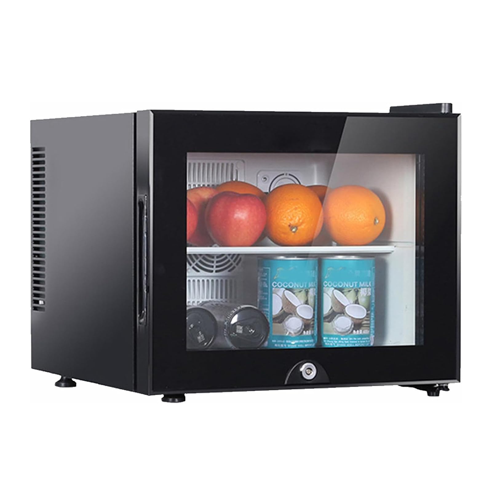 Refrigerador Vertical Para Cerveza Con Puerta De Vidrio Y Cerradura 20L