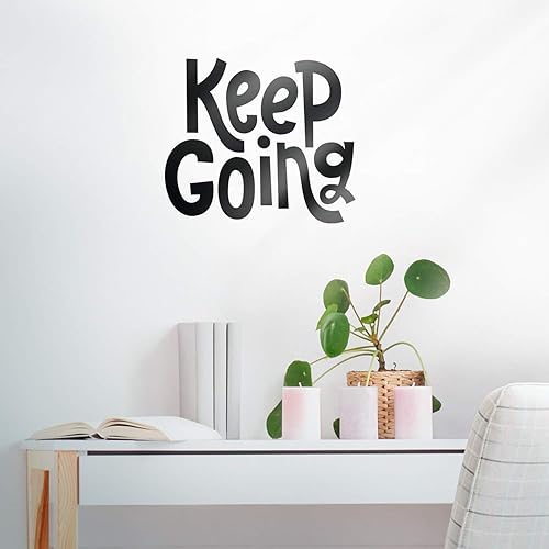 Calcomanía de vinilo para pared, 19 x 22 pulgadas, motivacional, moderna, en casa, oficina, gimnasio y fitness, dormitorio, trabajo, sala de estar,
