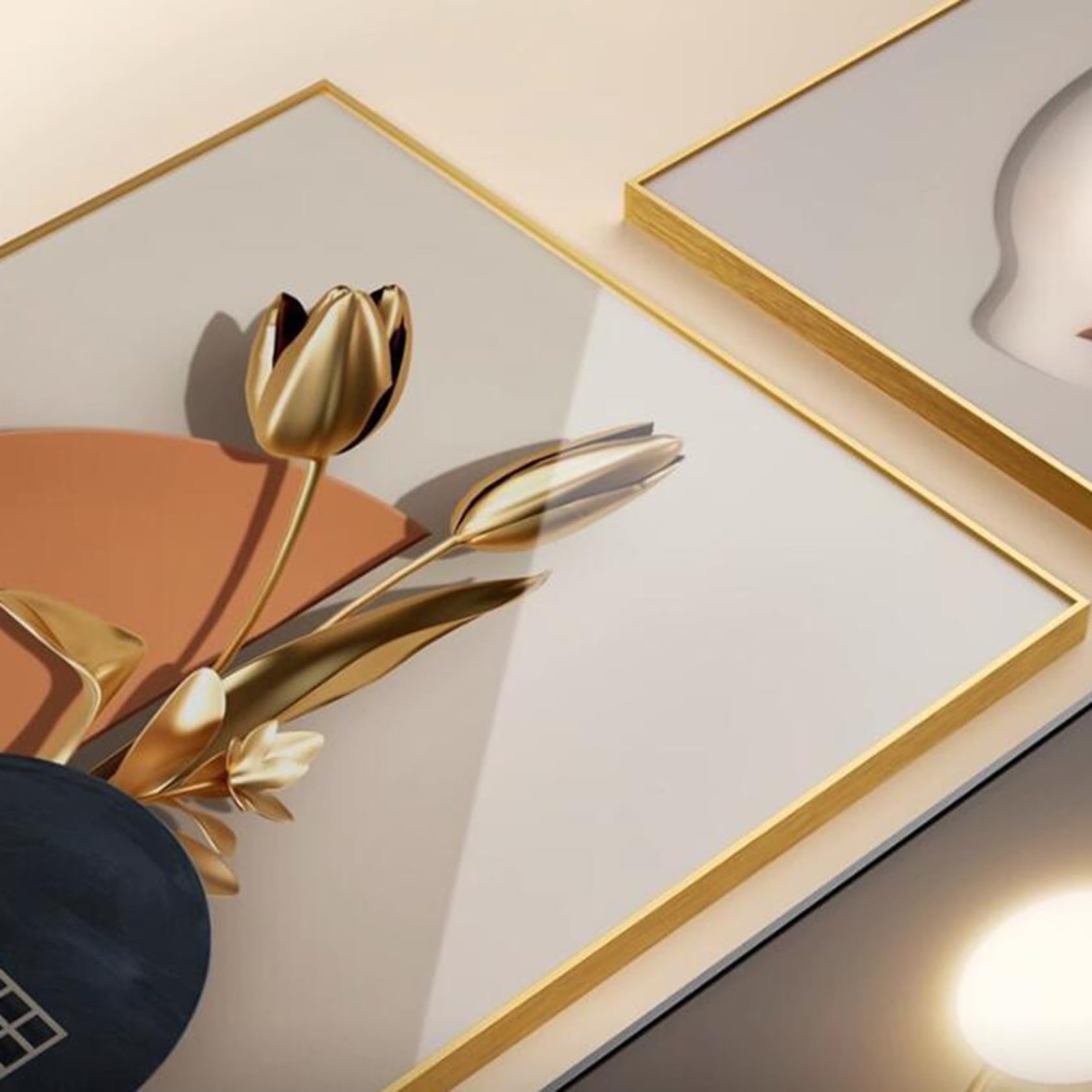 Amazon.co.jp: [XLOYP] 壁掛け 北欧 木 抽象 絵画 50*70cm 1枚 アート