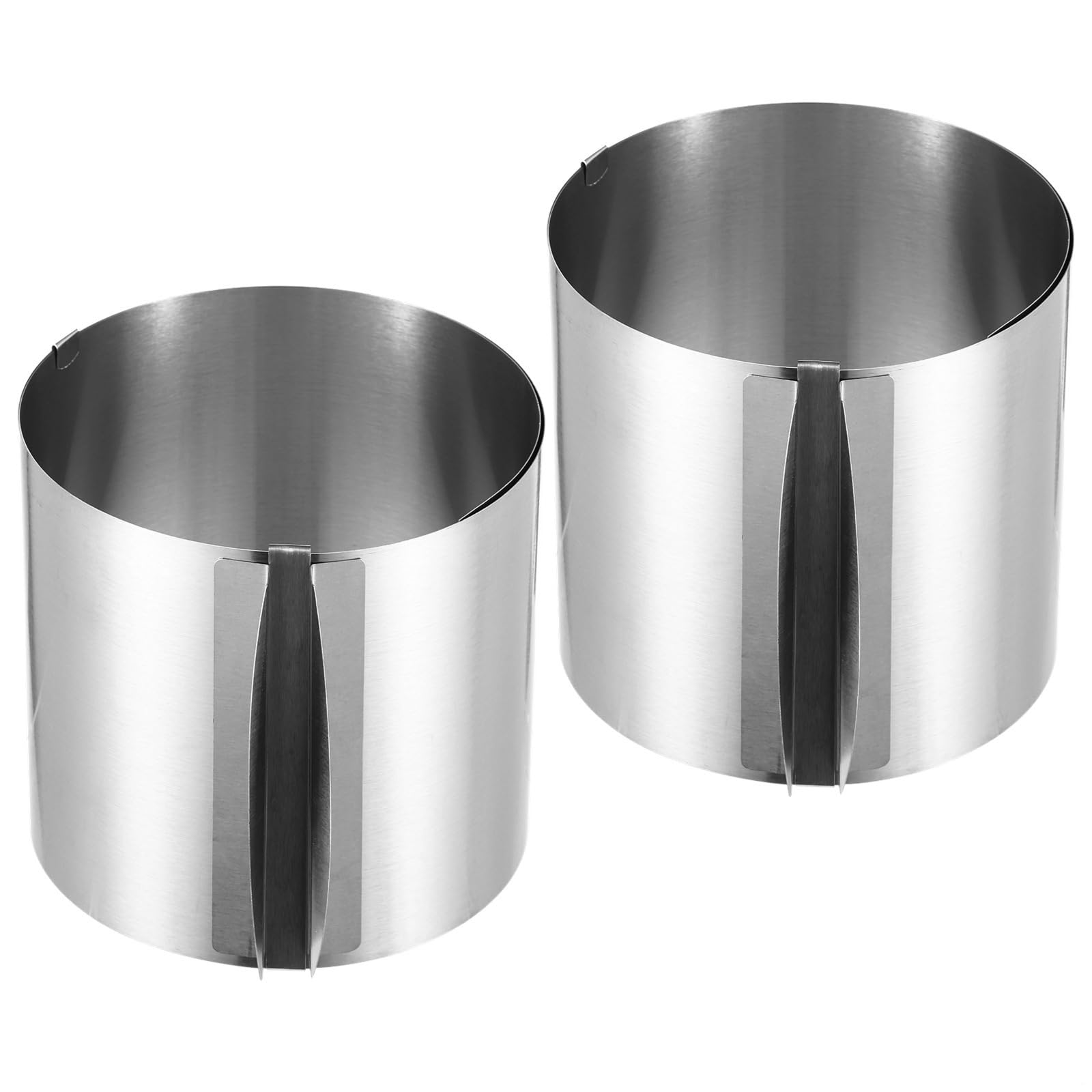 Verstellbare runde Kuchenringe mit Skalierung, 15,2 - 30,5 cm, 2 Stück Kuchenformen, Edelstahl-Kuchen-Backzubehör, Backzubehör, Mousse-Backformen für selbstgemachte Desserts