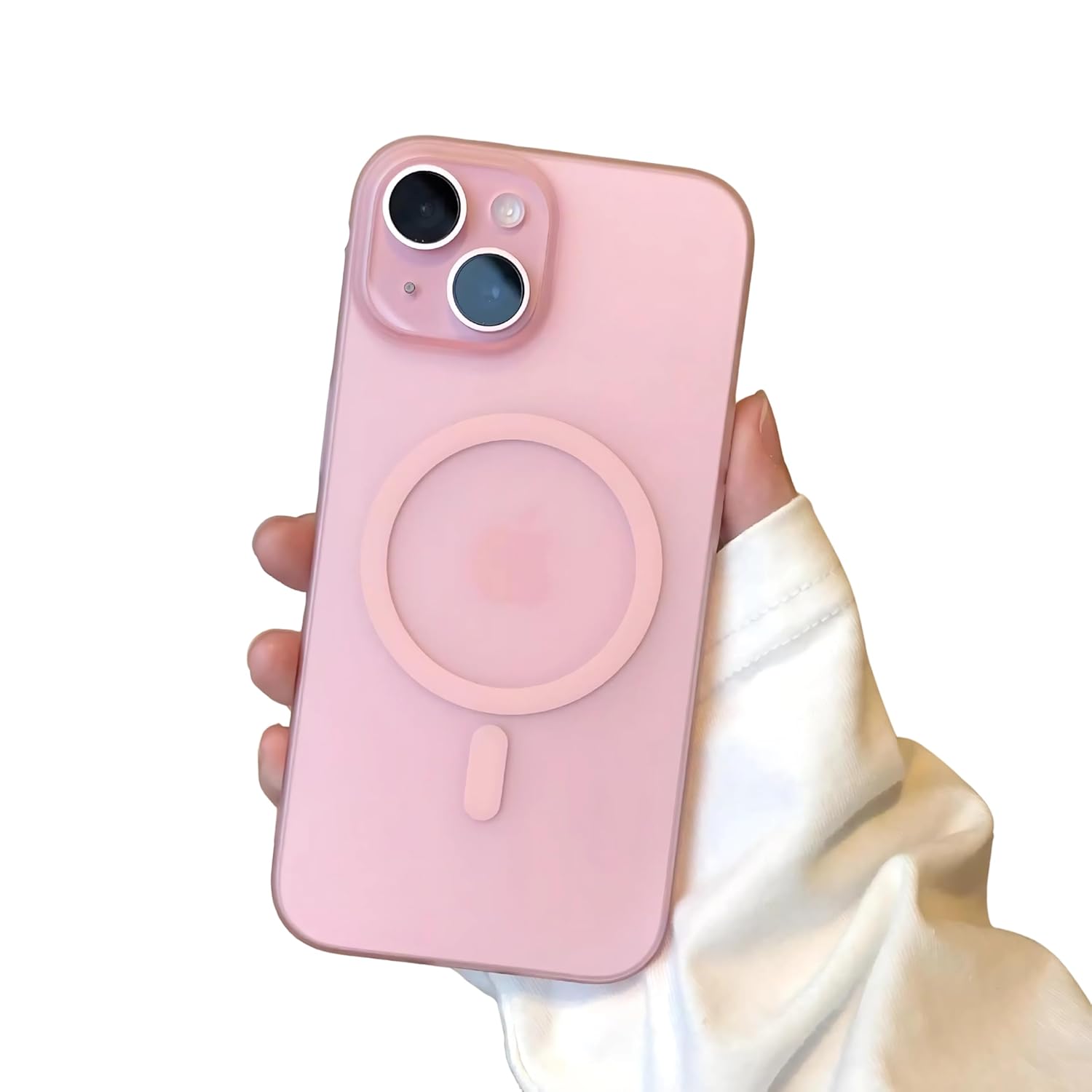 Dsynk Gear Ultra-Slim Matte Finish Case for iPhone 15 Plus | Paper Thin Lightweight Cover | MagSafe Compatible | Luxury Soft Touch Back (Pink) Dsynk Gear Ultra-Slim Matte Finish Case for iPhone 15 Plus | Paper Thin Lightweight Cover | MagSafe Compatible | Luxury Soft Touch Back (Pink)