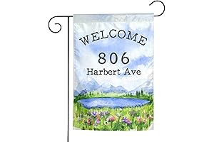 Personalized Lake House Address Sign Decor Flag