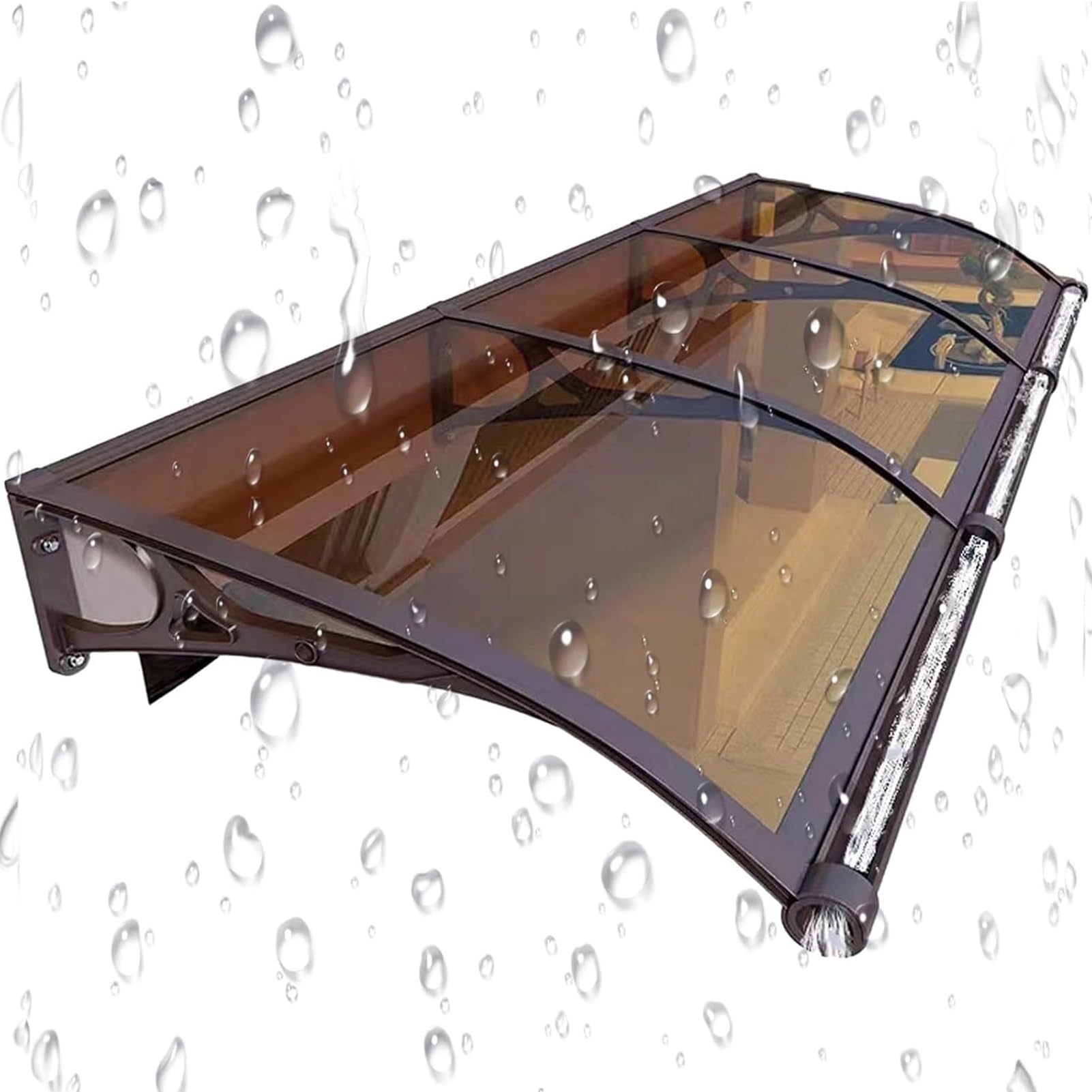 Auvent de porche extérieur et auvent de fenêtre abri pluie cour