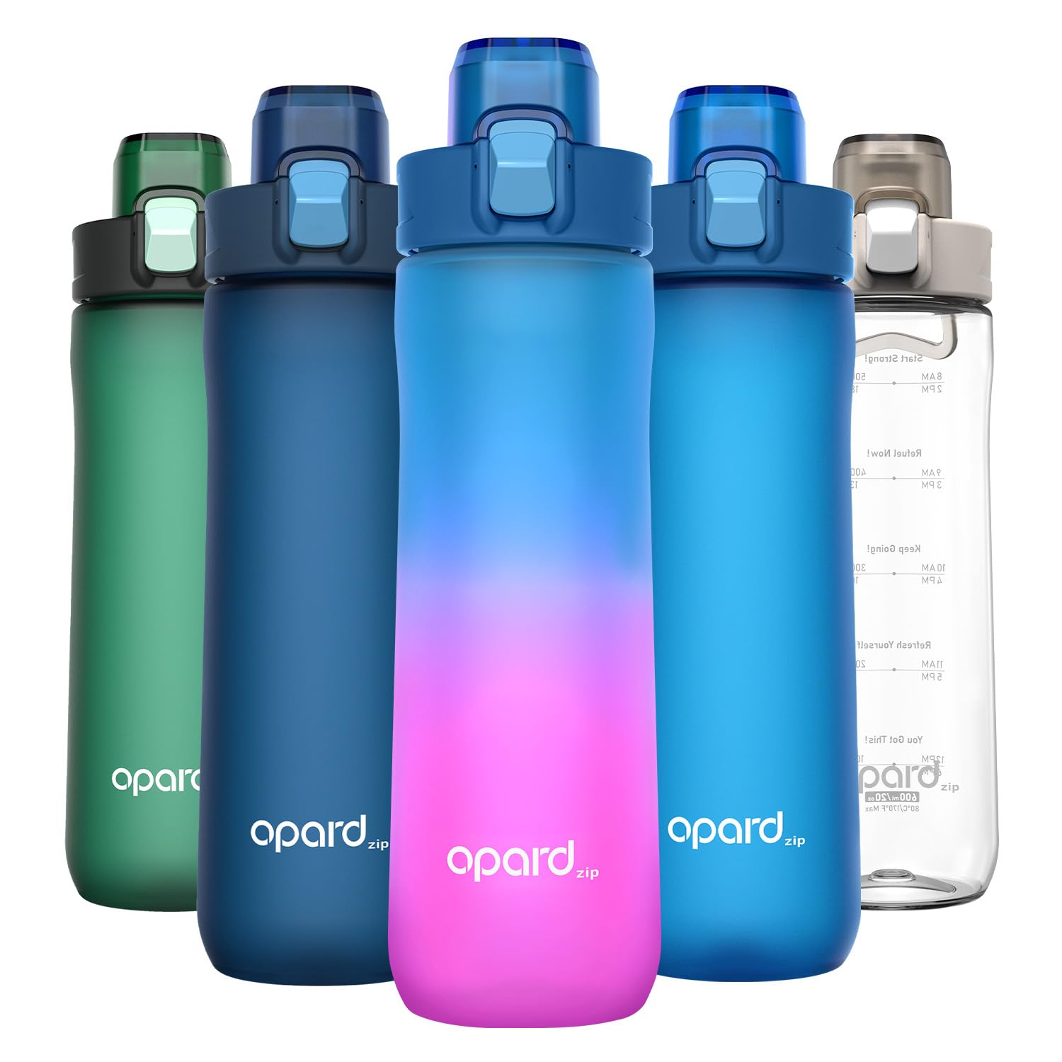 Opard Sports Water Bottle, 20 Oz BPA Free Non-Toxic Tritan Plastic Water Bottle with Leak Proof Flip Top Lid for Gym Yoga Fitness Camping