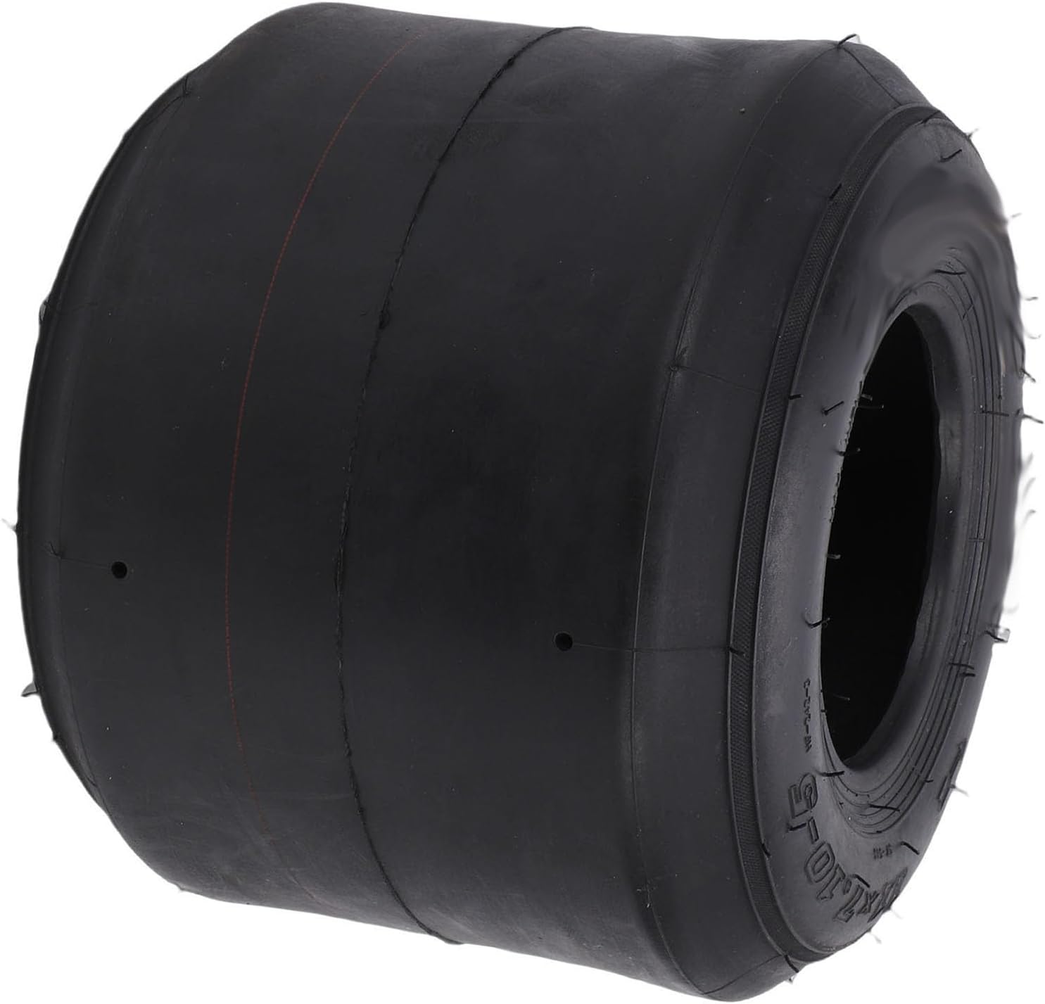 Go Kart Tubeless Tire, 11x7.10 5 Racing Slick Tread for Reduced Rolling Resisting and Enhanced Acceleration, with Angled Stem, for Drift Cars and Small Racing Vehicles