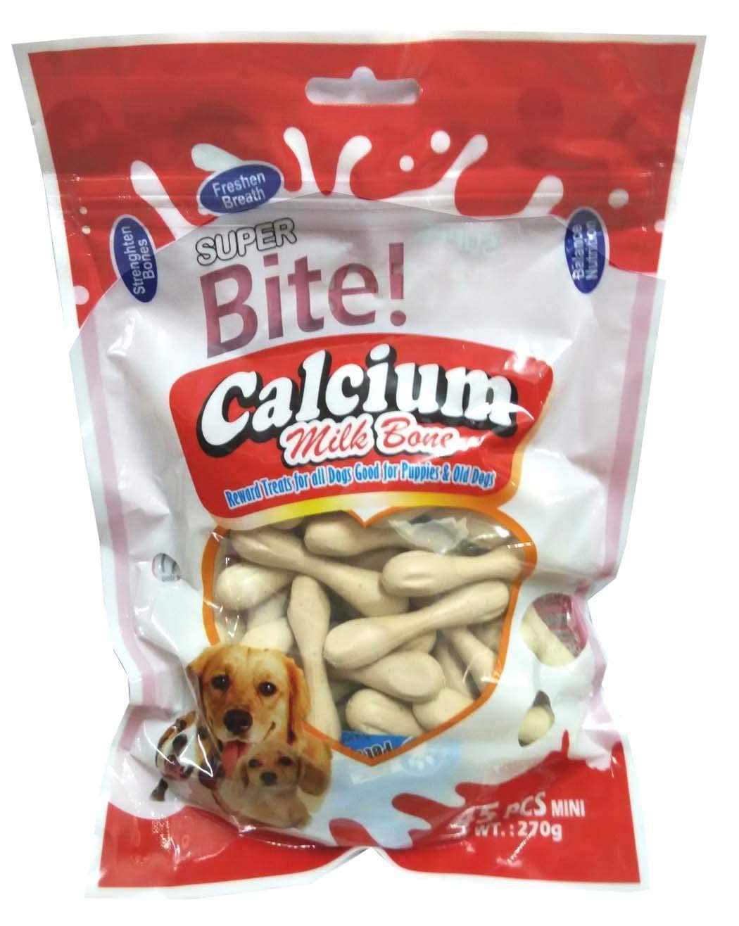 Dog Trust Super Bite Calcium Milk Bone - 45 Pieces, 270g