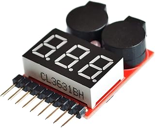 1-8S Lipo/Li-ion/Fe RC Helicopter Airplane Boat etc Battery Voltage 2 IN1 Tester Low Voltage Buzzer Alarm