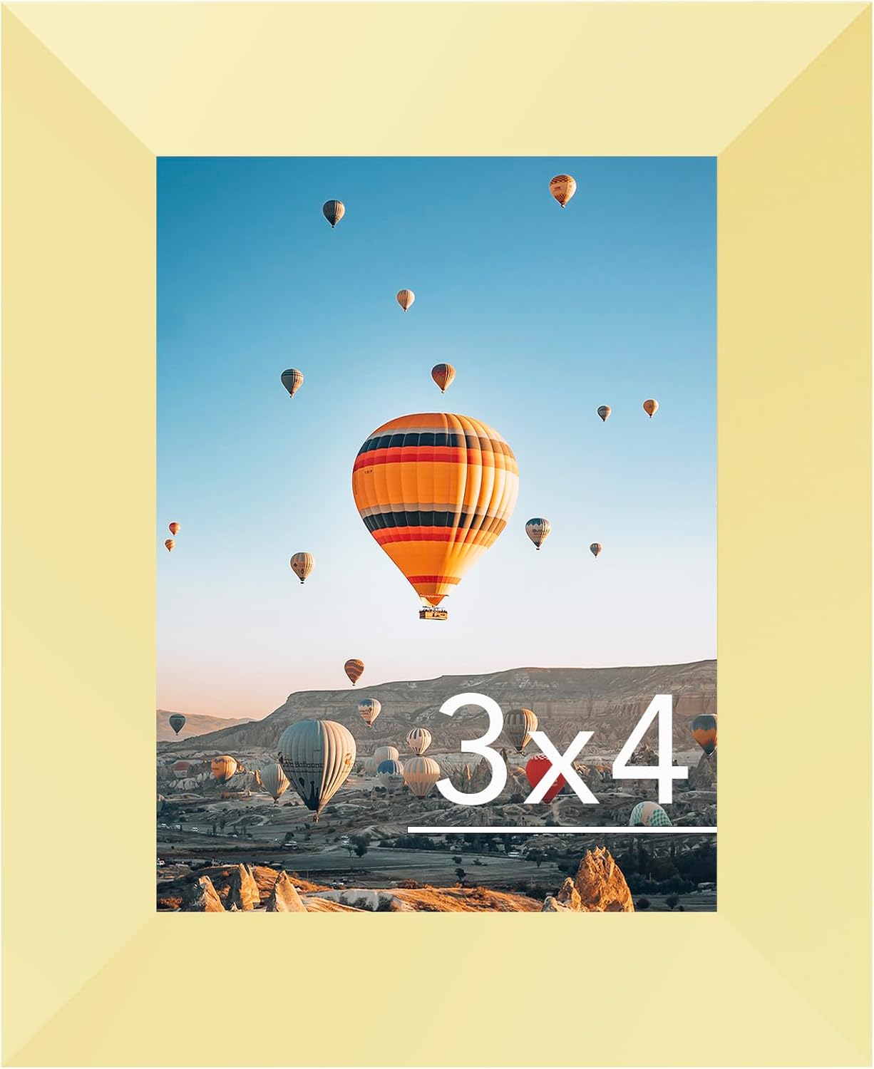 3x4 Picture Frame Gold for Wall Hanging or Tabletop, Wall Mounting Horizontally or Vertically, 3 x 4 Wall Gallery Poster Photo Frame with Shatter Resistant Plexiglass, Gold Gold 3x4 inch
