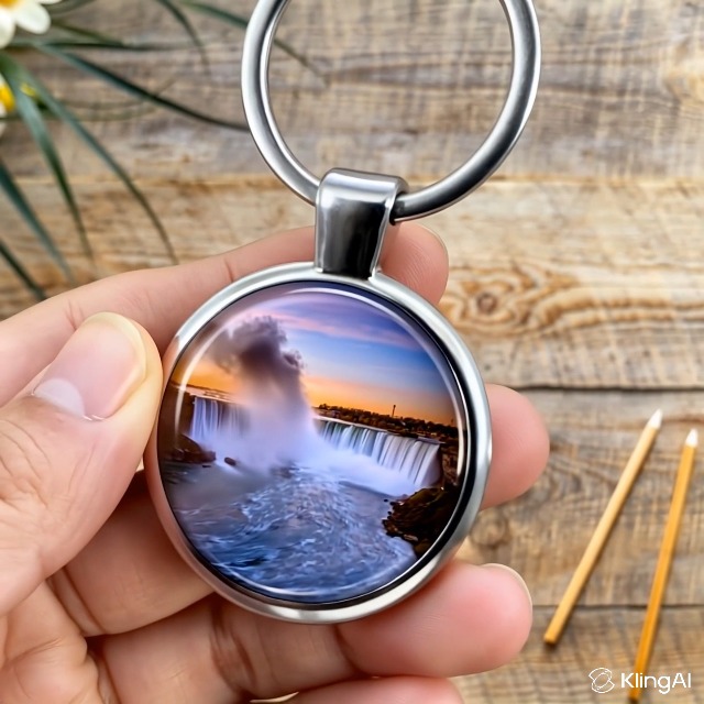 Amazon.com: VILLA CRAFT Niagara Falls Keychain with Epoxy Dome and