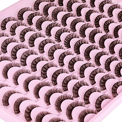 ALICE Eyelashes Natural Look Cat Eye Wholesale 48 Pairs False Lashes Faux Mink Lashes DD Curl Wispy 4 Styles Mixed Pack