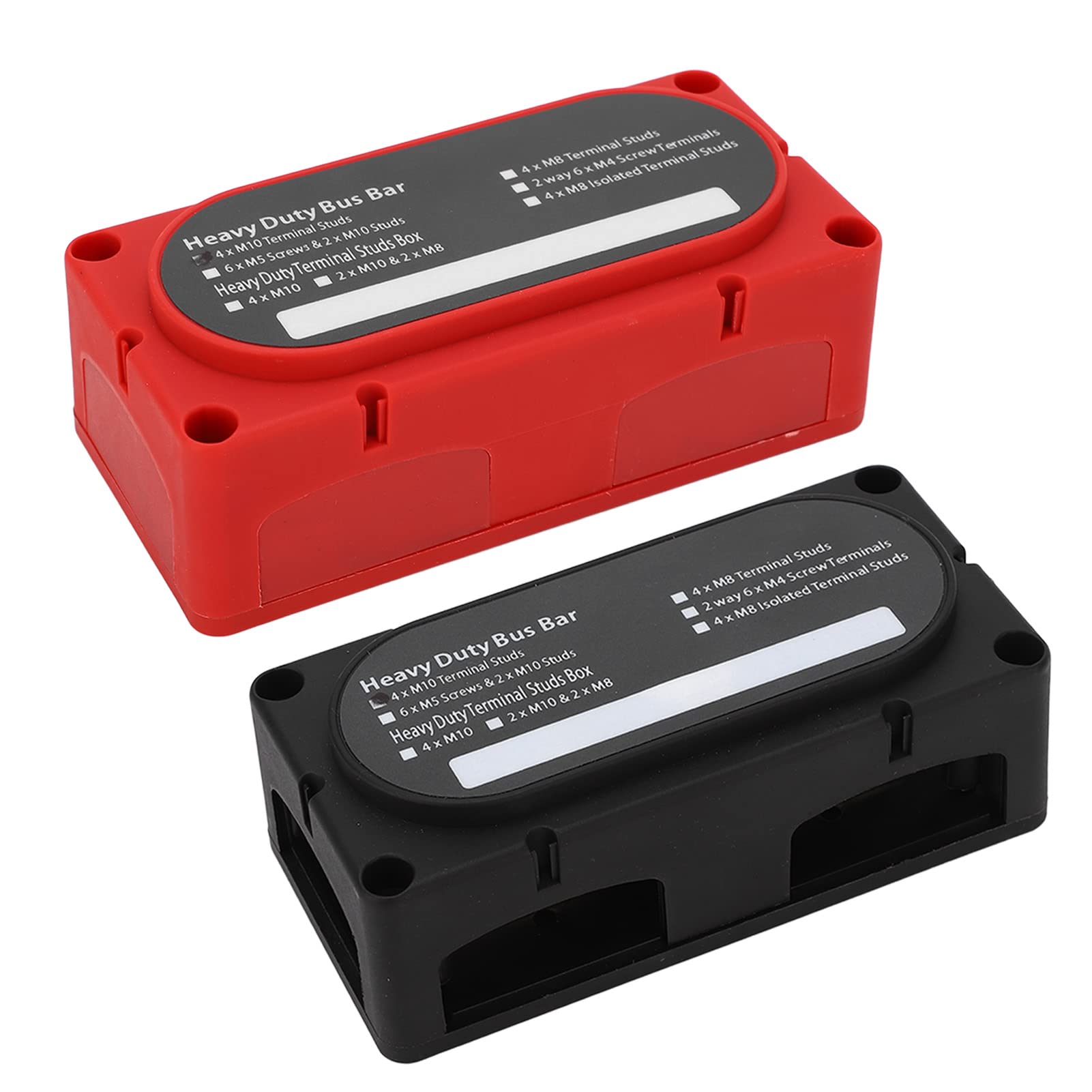 Cocoarm Blocco di Distribuzione dell'alimentazione, ABS Resistente con Placcatura in Ottone Zincato, Barra Collettrice Batteria da 300 A per Auto e Barche