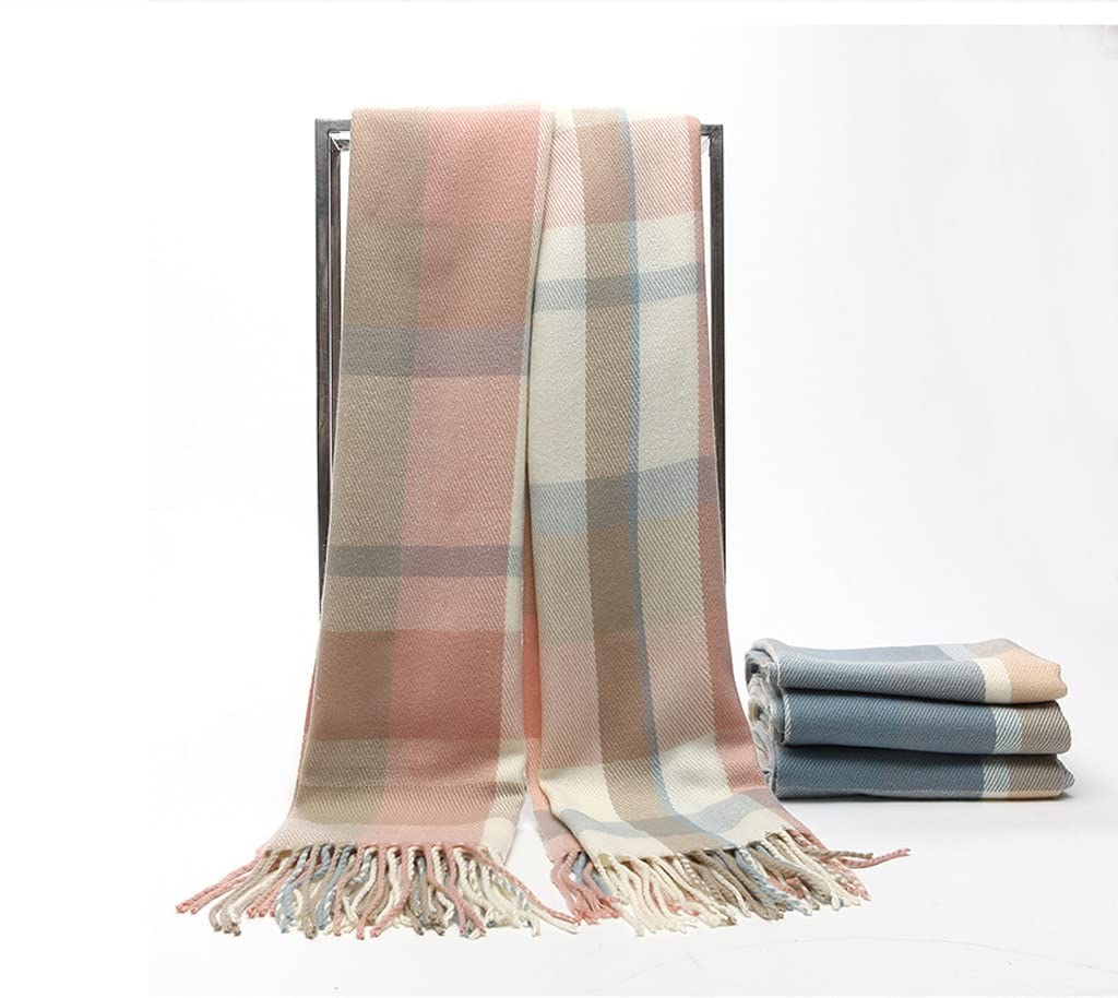 Sciarpa Calda Sciarpa Donna Cashmere Sciarpes Scialle da Donna Plaid Autunno Inverno Morbido Torbido Scialli Paradelli Involucri for Le Donne Regalo per La Vita Quotidiana(E)