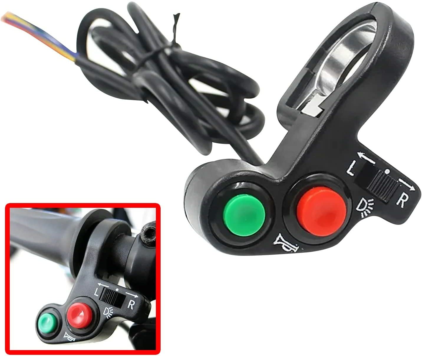 ATORAY 22MM Handlebar Light Horn ON/Off Signal Indicator Switch for Motorcycle 3 Way Handle Bar Grip For Universal For Bike Universal For Bike (Pack of 1)-image-44