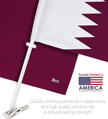 Miniatura 2 de Americana Home & Garden Bandera de coche de Qatar para Carros de la Copa del Mundo 2022 para decoración de auto, pancarta pequeña para clip de