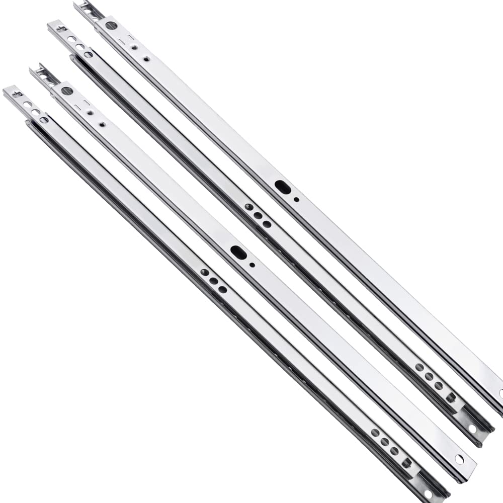 Paire De Glissières DIHL 374 Mm - Roulement à Billes, Pour Tiroir 17 Mm
