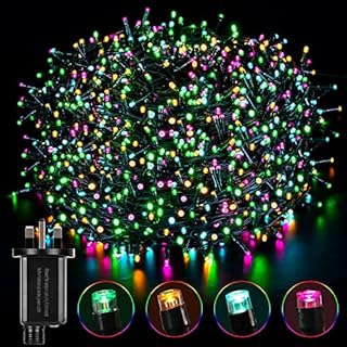 Nikolable Christmas String Lights 20M 200LEDs, Outdoor Fairy Lights Multicolor Mains Powered Waterproof Christmas Lights for Xmas Decoration, Patio, Yard, Garden, Home, Gate, Fence, Trees Decorations