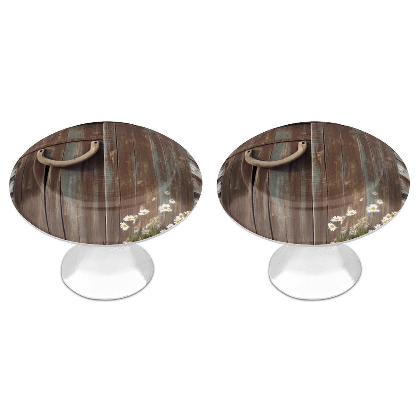 LPSADGF Rustic Horseshoe Barn Wooden Cabinet Knobs 2-Pack Stainless Steel Cabinet Pulls Vintage Drawer Pulls Handles for Kitchen Cabinets, Bathroom, Wardrobe Easy Install