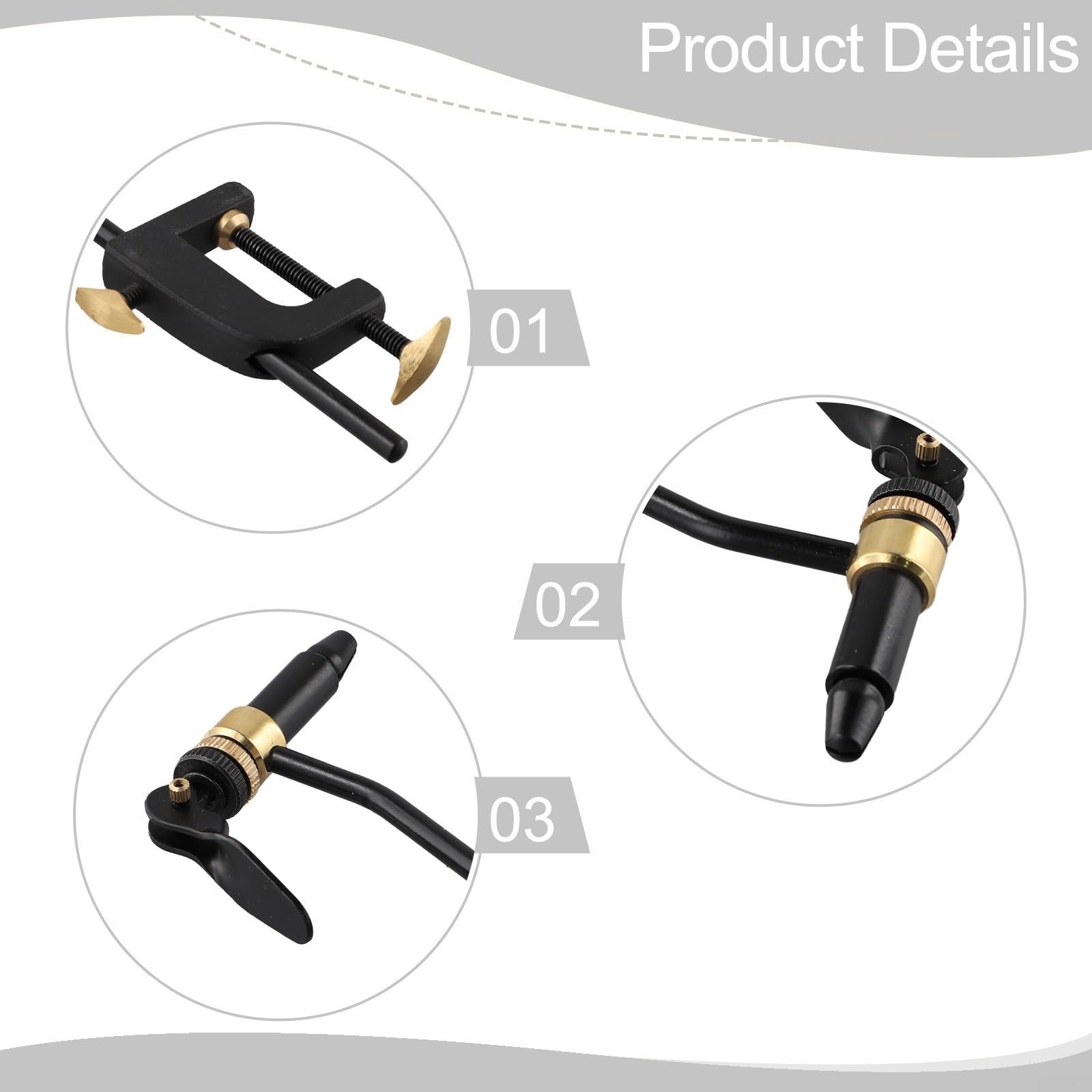 Kit de pêche avec étau de fixation de mouche, outil en métal robuste avec pince en C réglable pour une utilisation facile (outil B + 4 ensembles)