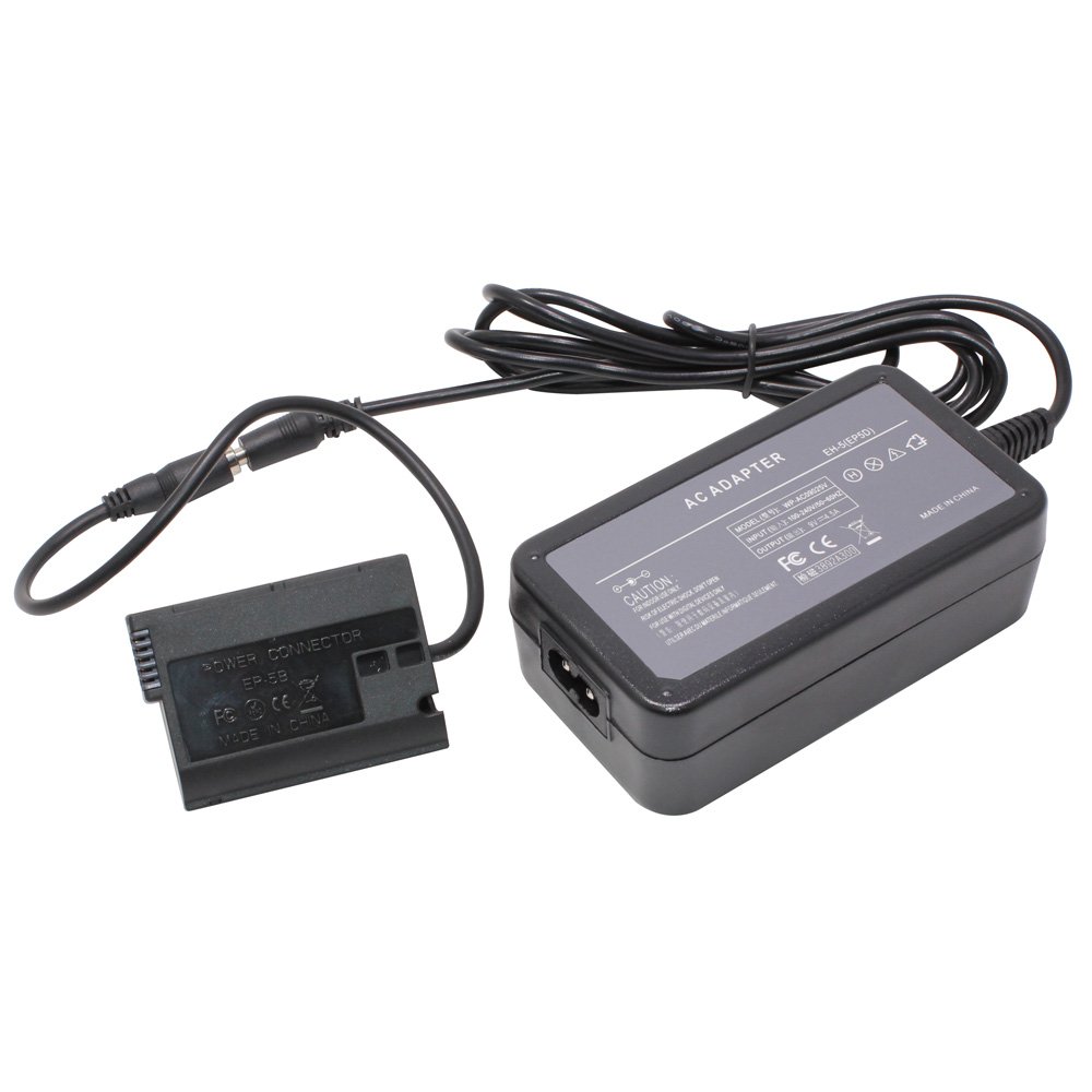 Tengdaxing EH-5b EP-5B Kit adaptateur secteur DC coupleur pour Nikon D500 D600 D610 D750 D780 D800 D800E D810 D810A D850 D7000 D7100 D7200 D7500 Z5 6 Z6II Caméras Z7 Z7II 1V1
