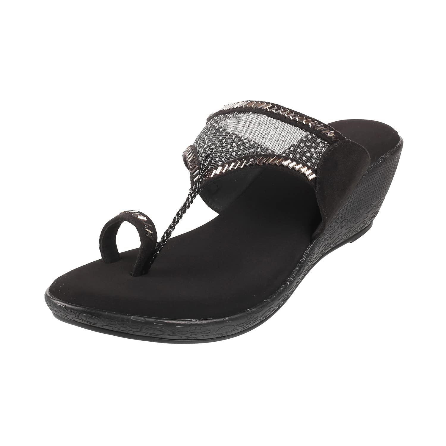 Metro Women Black Wedge Heel Comfort Sandal UK/4 EU/37 (35-3) (B0BWMRZZN9) Amazon Price History, Amazon Price Tracker