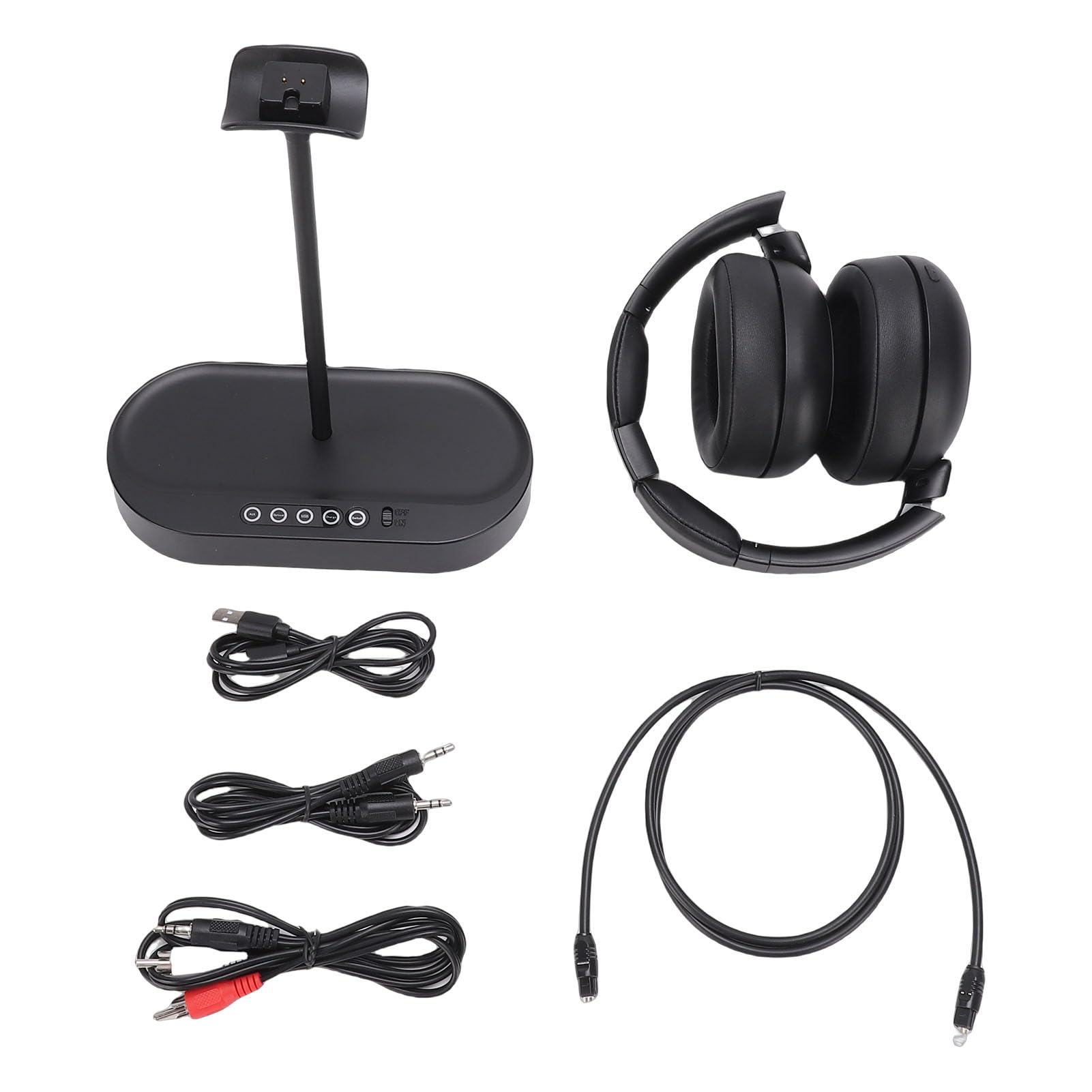 Casque TV sans Fil avec émetteur et Base de Chargement, 2.4G