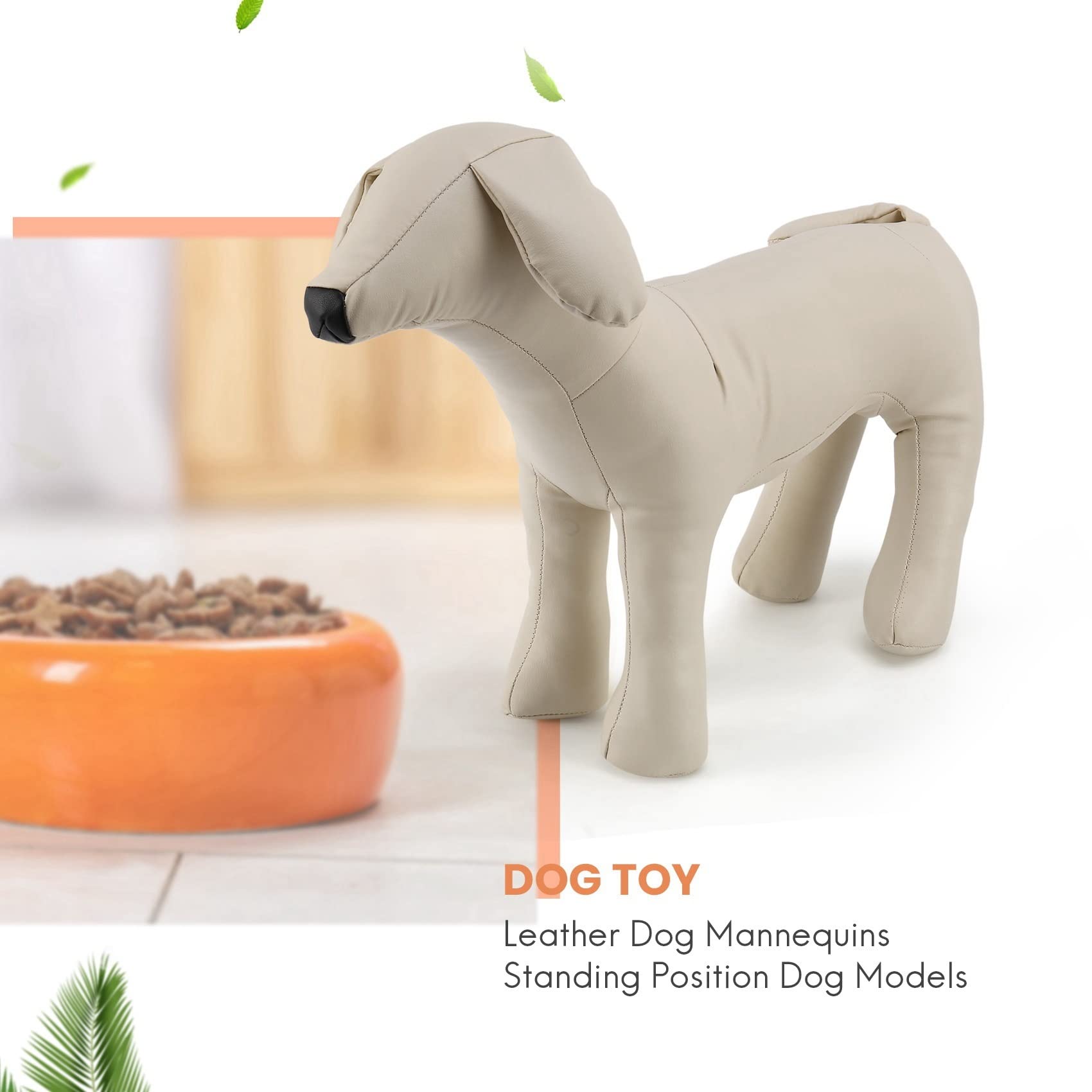 Mannequins de chien en cuir pour position debout - Blanc