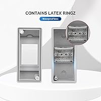 Vista 5 de MOLLOM Caja de protección de distribución MCB del disyuntor de 2 vías con carril DIN, impermeable IP65, para interiores y exteriores