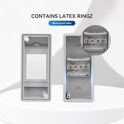 Miniatura 5 de MOLLOM Caja de protección de distribución MCB del disyuntor de 2 vías con carril DIN, impermeable IP65, para interiores y exteriores