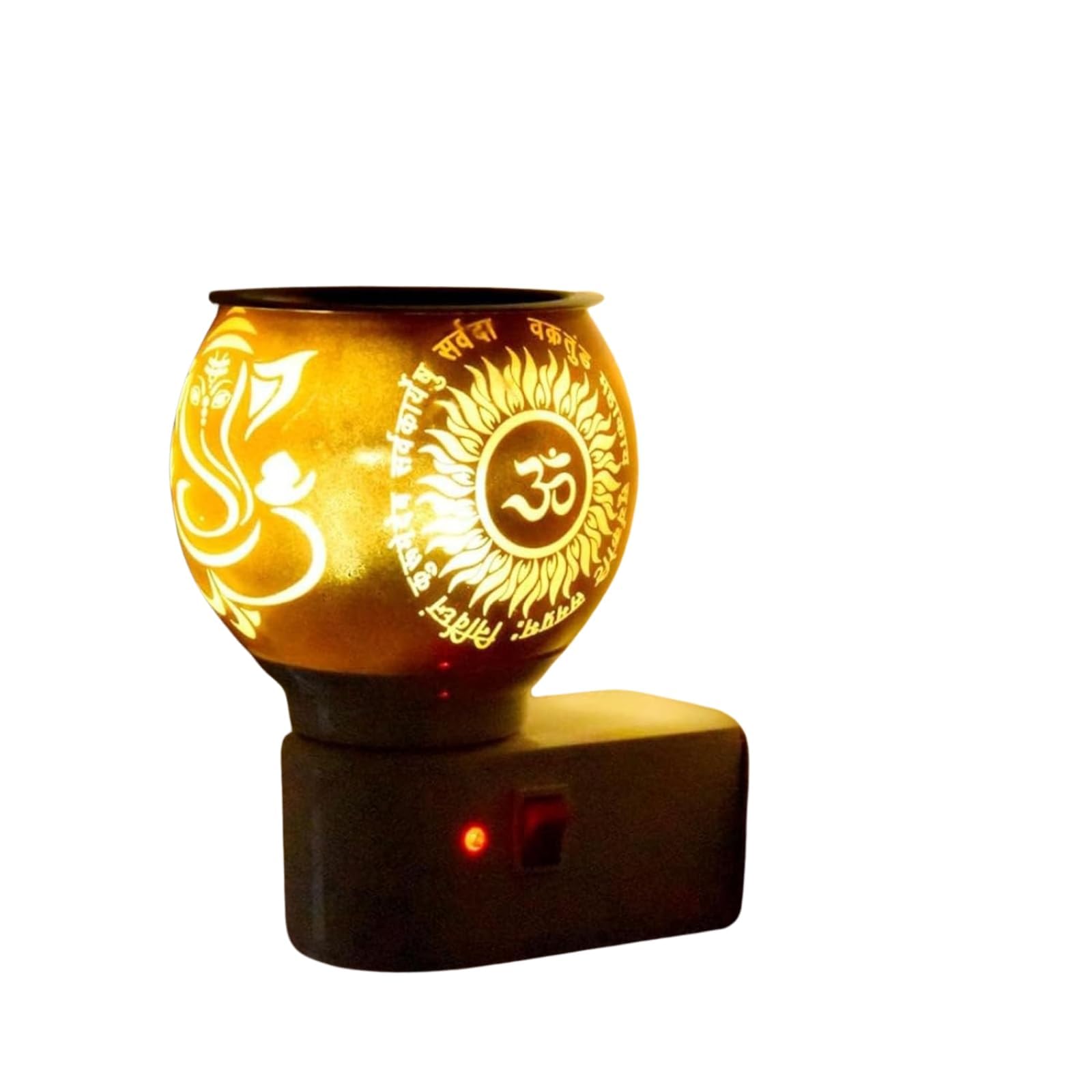 Crystiliaa Glass Kapoor Dani, Electric Camphor Diffuser Ganesh Ji Om Electic Camphor Burne, Diffuser | Multipurpose Incense Aroma Dhoop Dani | Electrical Night Lamp for Home, Office (B0DCK5SS94) Amazon Price History, Amazon Price Tracker