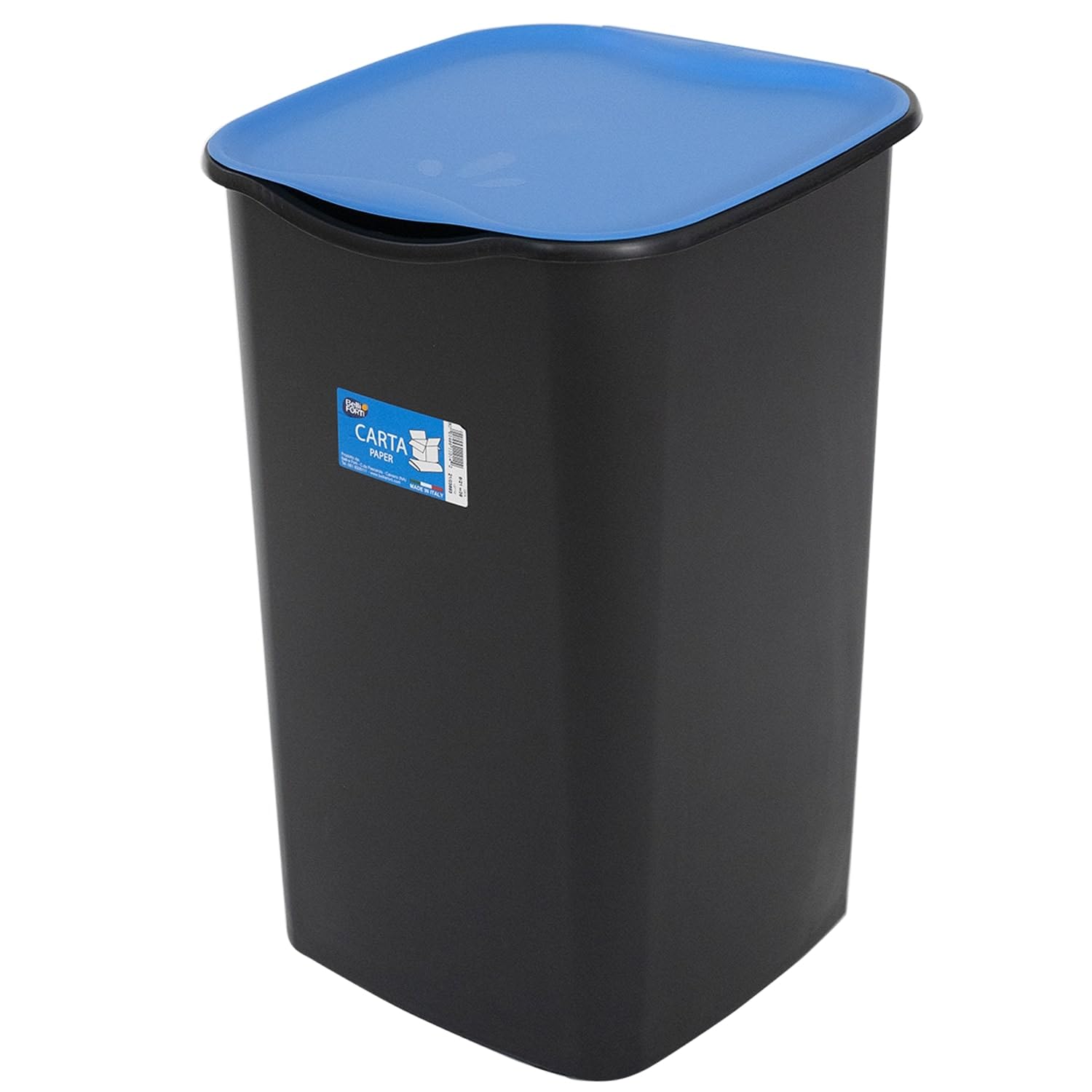 Sicignano | Set Pattumiere Riciclo con Coperchio Raccolta Differenziata Carta Vetro Plastica 50 Litri, 15 Sacchetti Neutri, con Paletta e Appendiscope Colori Assortiti
