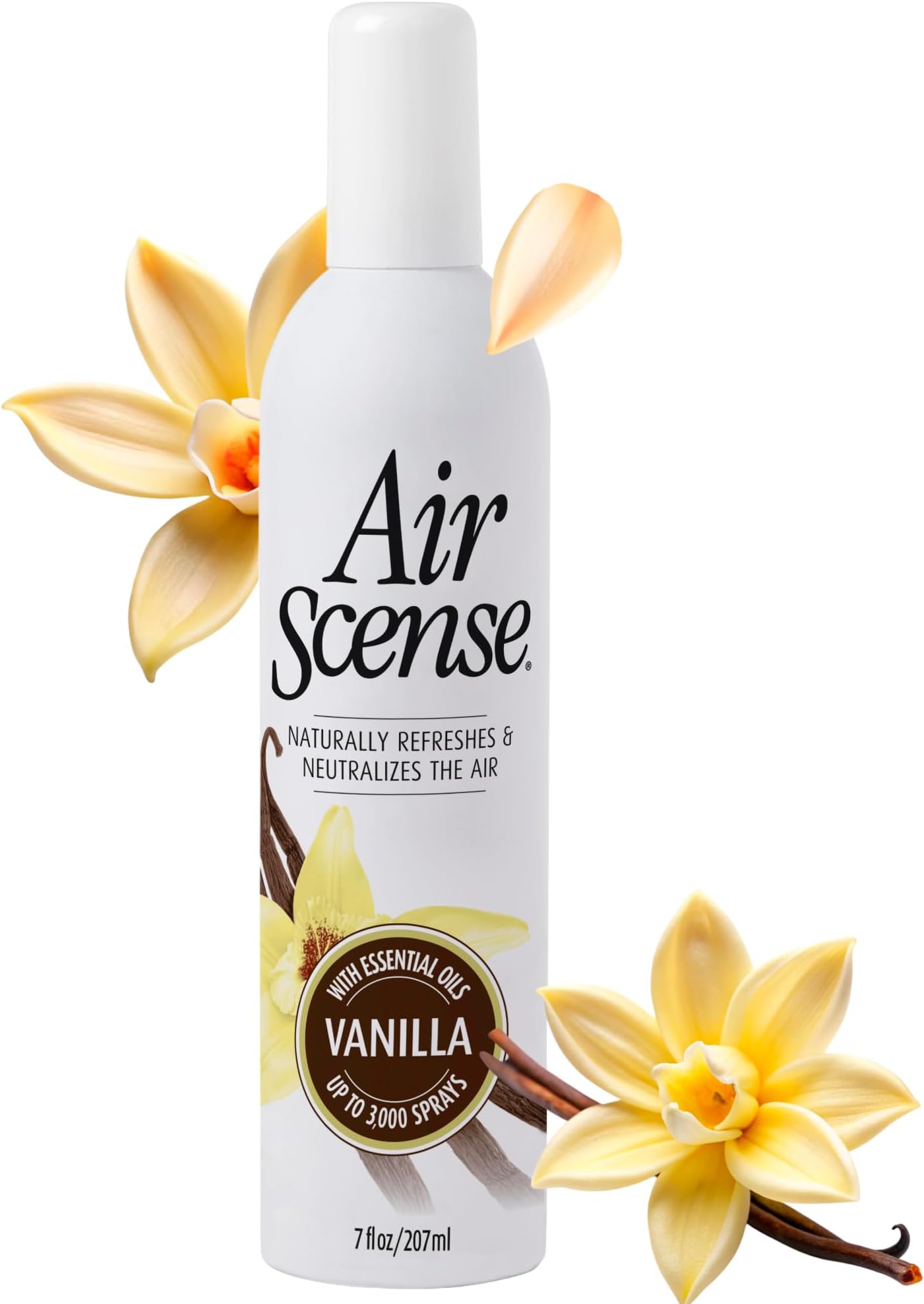 Essential Oil Air Freshener - Vanilla Scent - Non-Aerosol - 7 fl oz | Refreshing, Long-Lasting Scent | Eco-Friendly | Exceptional Value Single Can