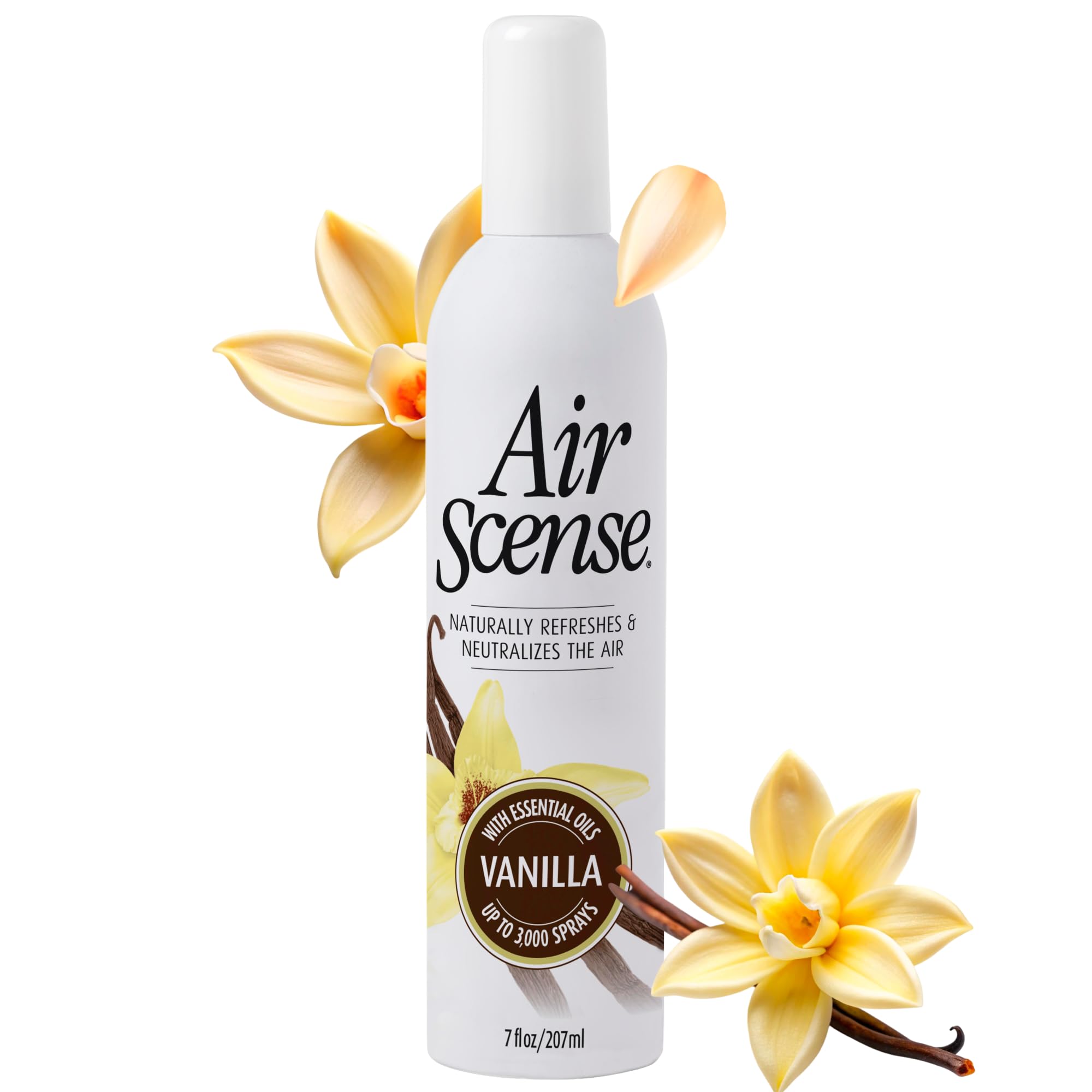 Essential Oil Air Freshener - Vanilla Scent - Non-Aerosol - 7 fl oz | Refreshing, Long-Lasting Scent | Eco-Friendly | Exceptional Value Single Can