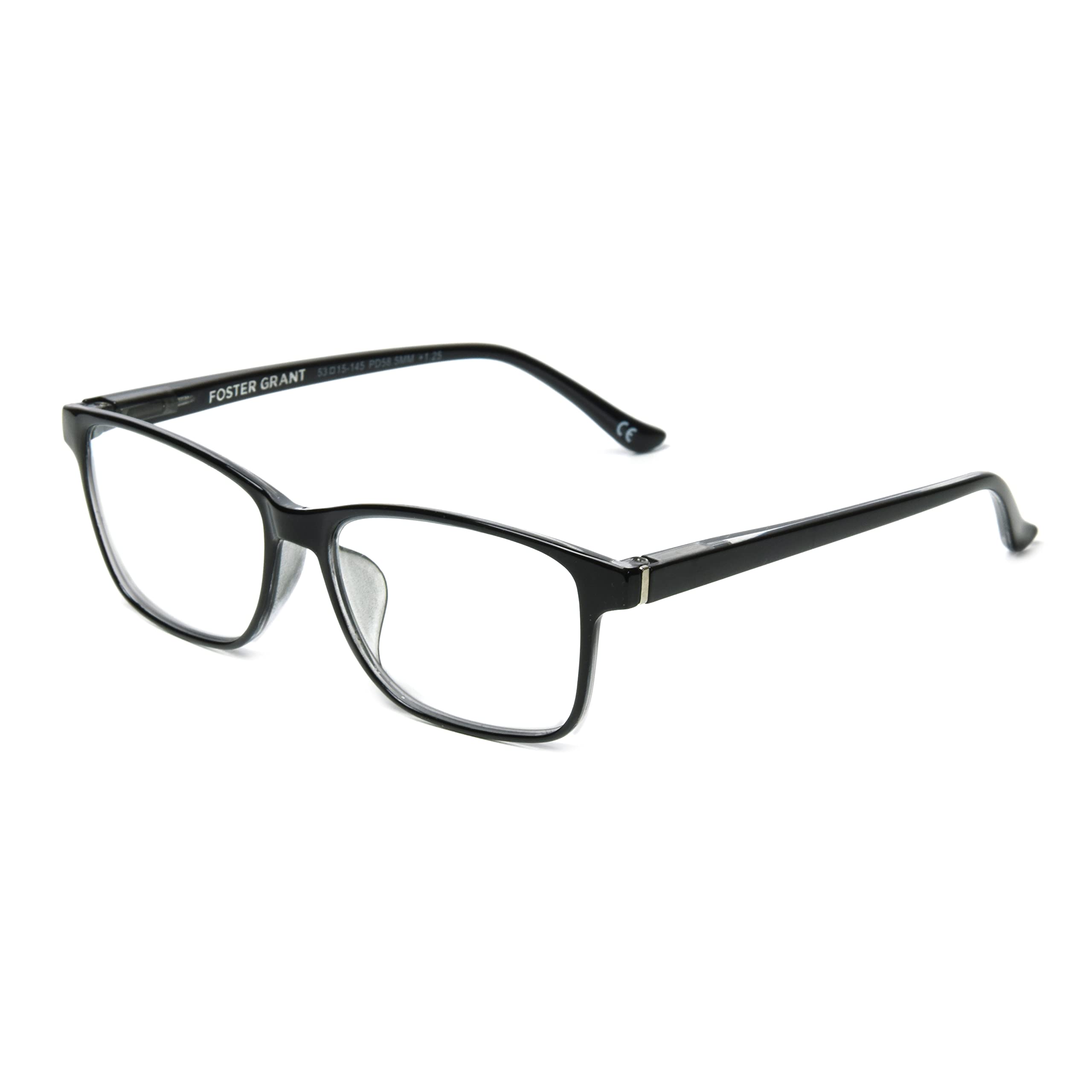 Foster Grant Unisex Payton Anti-fog Blue Light Readers Rectangular Reading Glasses