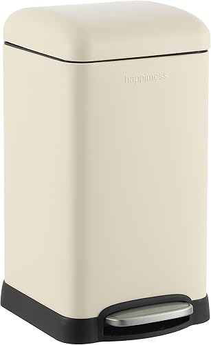 Miniatura 11 de happimess HPM1012H Betty Retro Mini - Cesta de basura con apertura mediante pedal de 3.2 galones, resistente a las huellas dactilares, moderna y