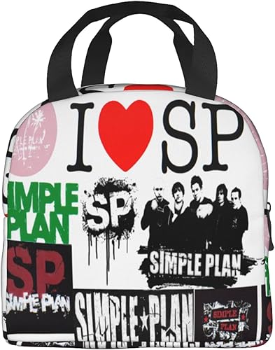 Miniatura 2 de Simple Band Plan Lunch Box Lunch Tote Bag Reusable Thermal Lunch Cooler Bag Leakproof Insulated Lunch Handbag With Front Zipper Pocket For Women Men