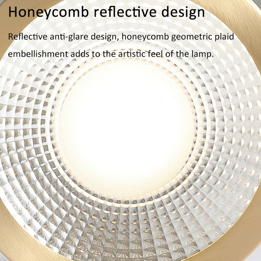 Lot De 7 Spots Encastrés en Laiton pour Plafonnier Intérieur, Montage en Surface, LED, 3W, 5W, 7W, 9W, pour Hall D'Exposition Et Salon.,6000k-9W