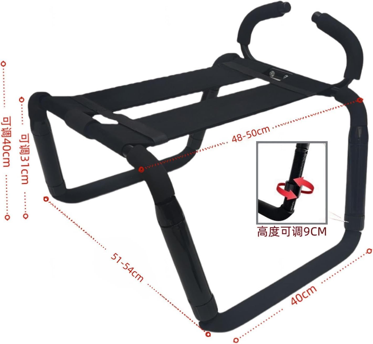 Silla Ergonómica Plegable para Parejas, Taburete de Relajación Ajustable en Altura, Soporte 100kg, Asiento Cómodo Multi-Posición fds/B/A