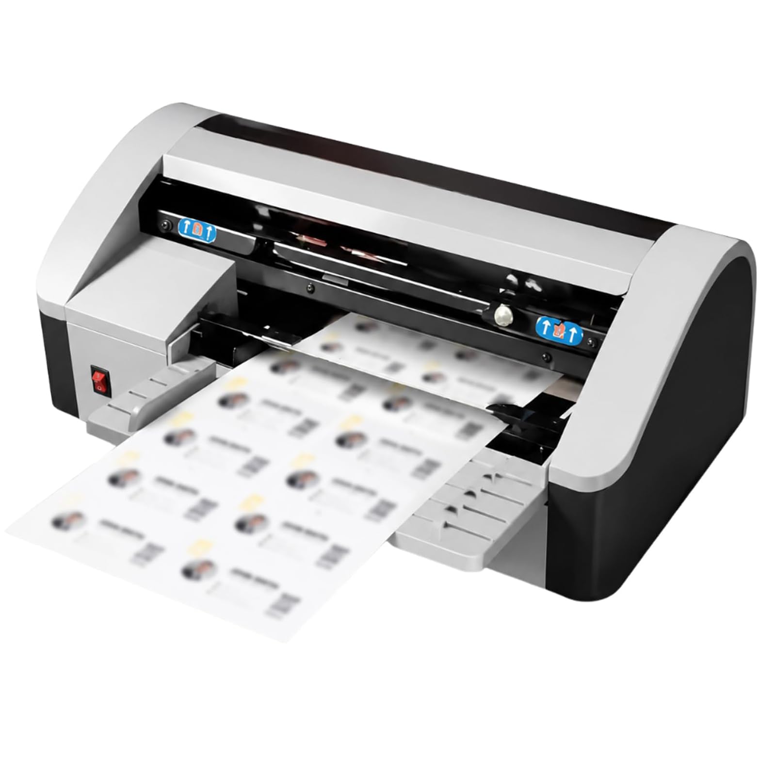 Taglierina elettrica della carta, taglierina automatica, margine regolabile 5-15mm, taglia le carte 90×54mm a 30-40 carte/min per uffici e stamperia