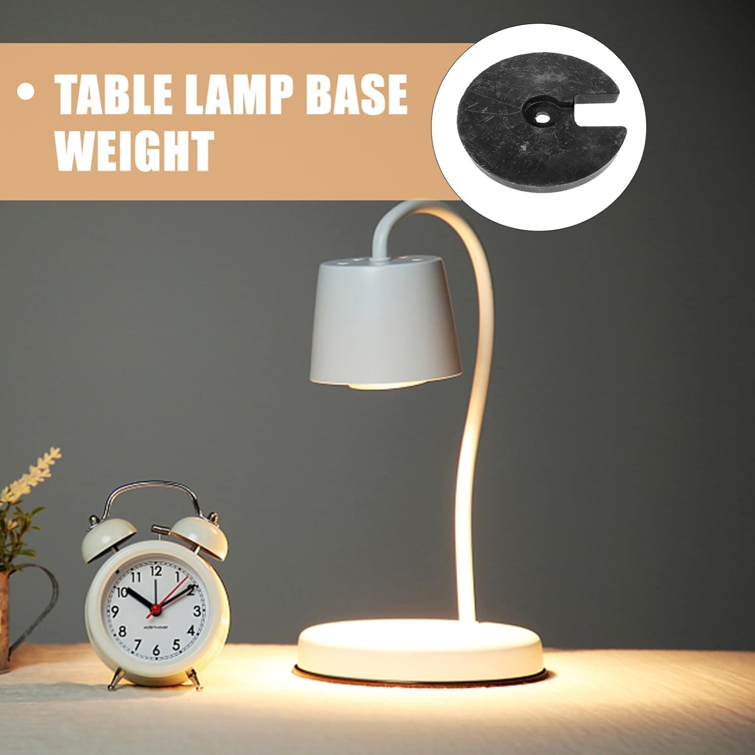 GANAZONO Round Table Lamp Base DIY Display Lamp Base Light Parts Stand Weight for Bedside Nightstand Floor Light Holder