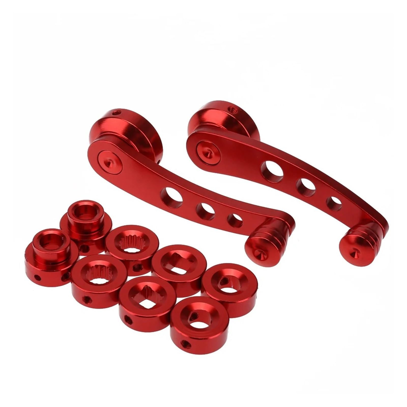 SAMWDK Glass Lifter Universal Car Window Close Hand Crank Handle Winder Riser Replacement Aluminum Alloy Manual Auto Window Glass Closer Handle Car Window Regulator(Red)