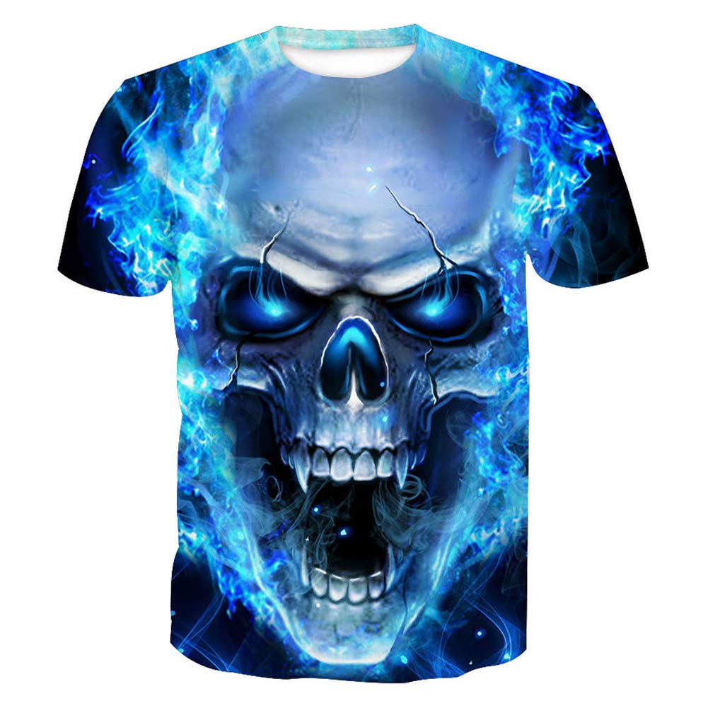 Unisex 3D Digital Printed Pattern Short Sleeve T-Shirts for Men Women