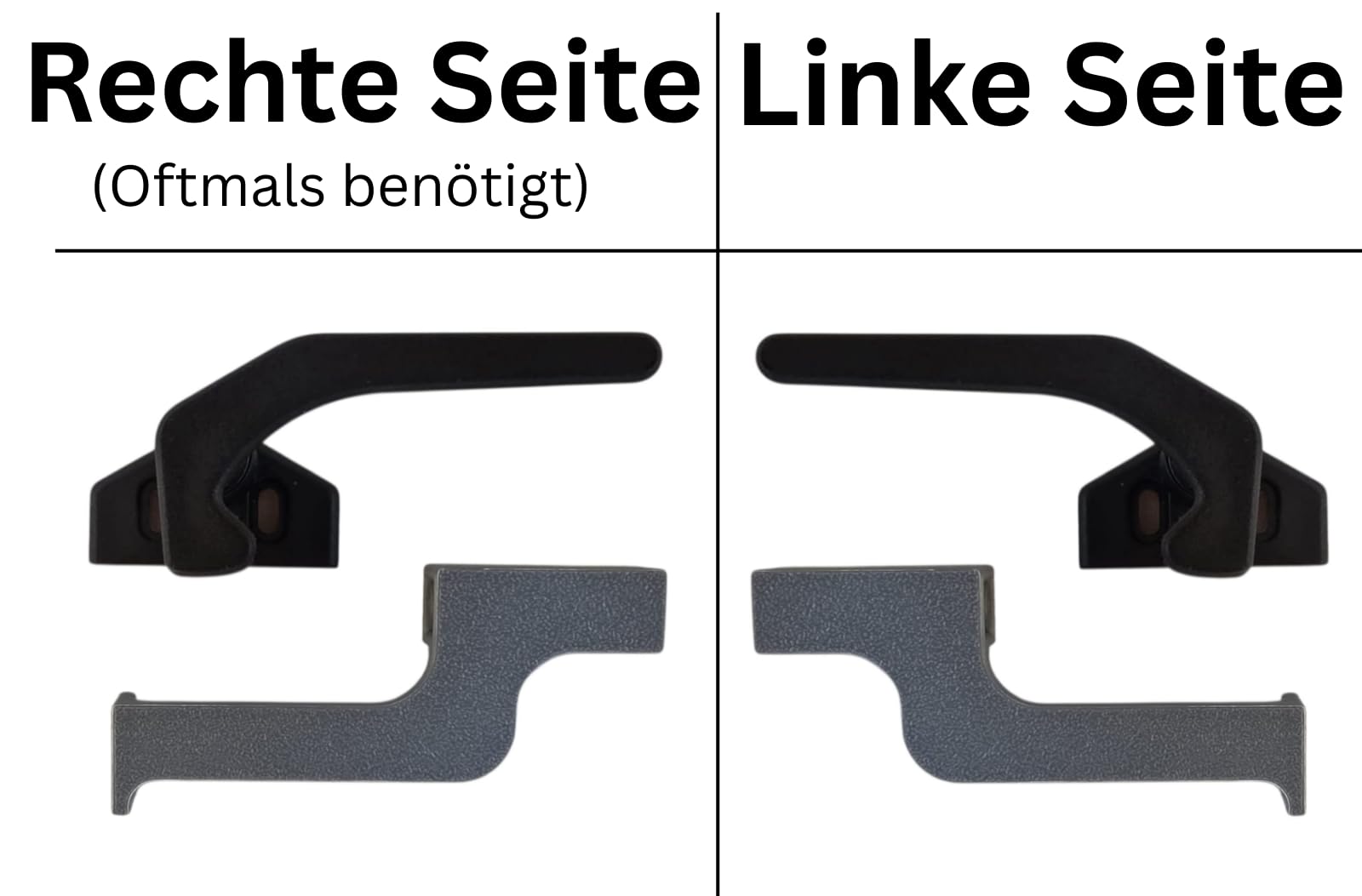 Generisch - Bloqueo de ventana para autocaravanas, plástico ASA, resistente a UV, protección contra manipulación por cable, Dometic, Polyplastic, gris (2X lado derecho, Polyplastic)