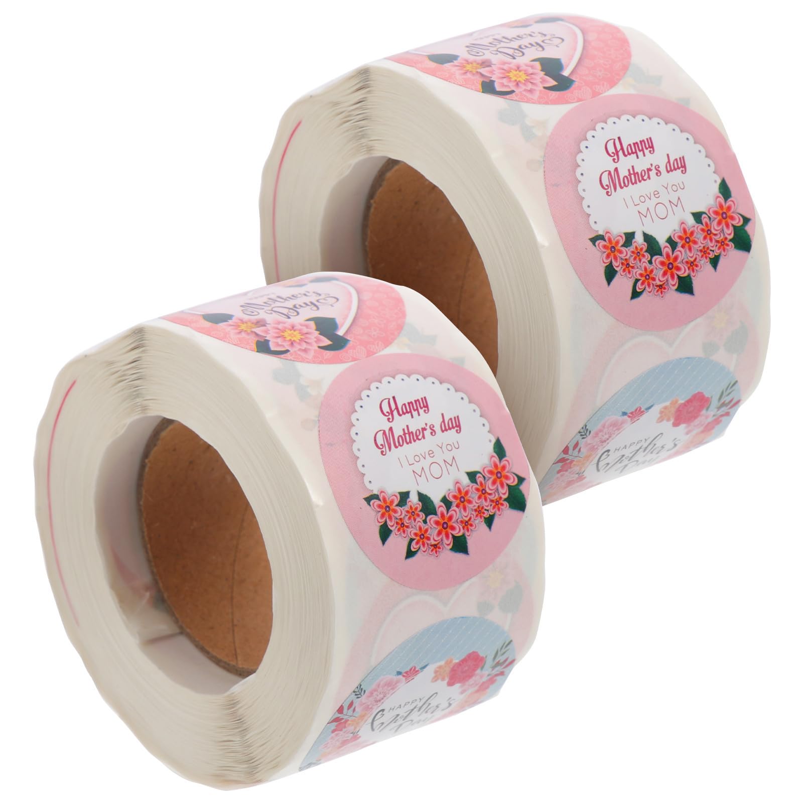 Didiseaon 10 Rotoli Adesivi Decorativi per Festa della Mamma, Cuore | Carta, per Decorare Biglietti e Regali, Etichette Adesive, Uso su Confezioni e Sacchetti