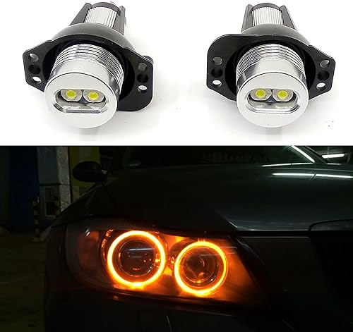 Miniatura 8 de Xinctai Bombilla LED con anillo de halo de ojos de ángel compatible con BMW E90 E91 pre-Facelift, Pre-LCI 325i, 328i, 328xi, 330i, 330xi, 335i,