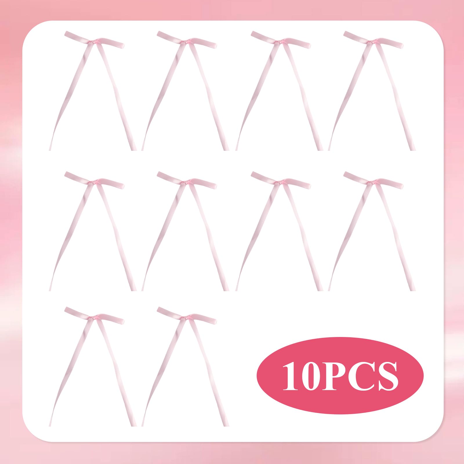 Lot de 10 décorations de cupcakes en forme de nœud rose avec 1 panneau rose « Happy Birthday » - Décorations de fête à thème pour gâteau de mariage, dessert pour mariage, fête d'anniversaire