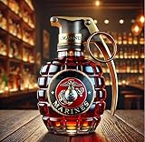 Military Hand Grenade Whiskey Bottle, 300ml Whiskey Decanter Sets for Men, Collection Veteran Gifts