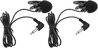 Vista 1 de Akingdleo 2 unids micrófono portátil de solapa 0.138 in audio compatible con amplificadores de voz S6