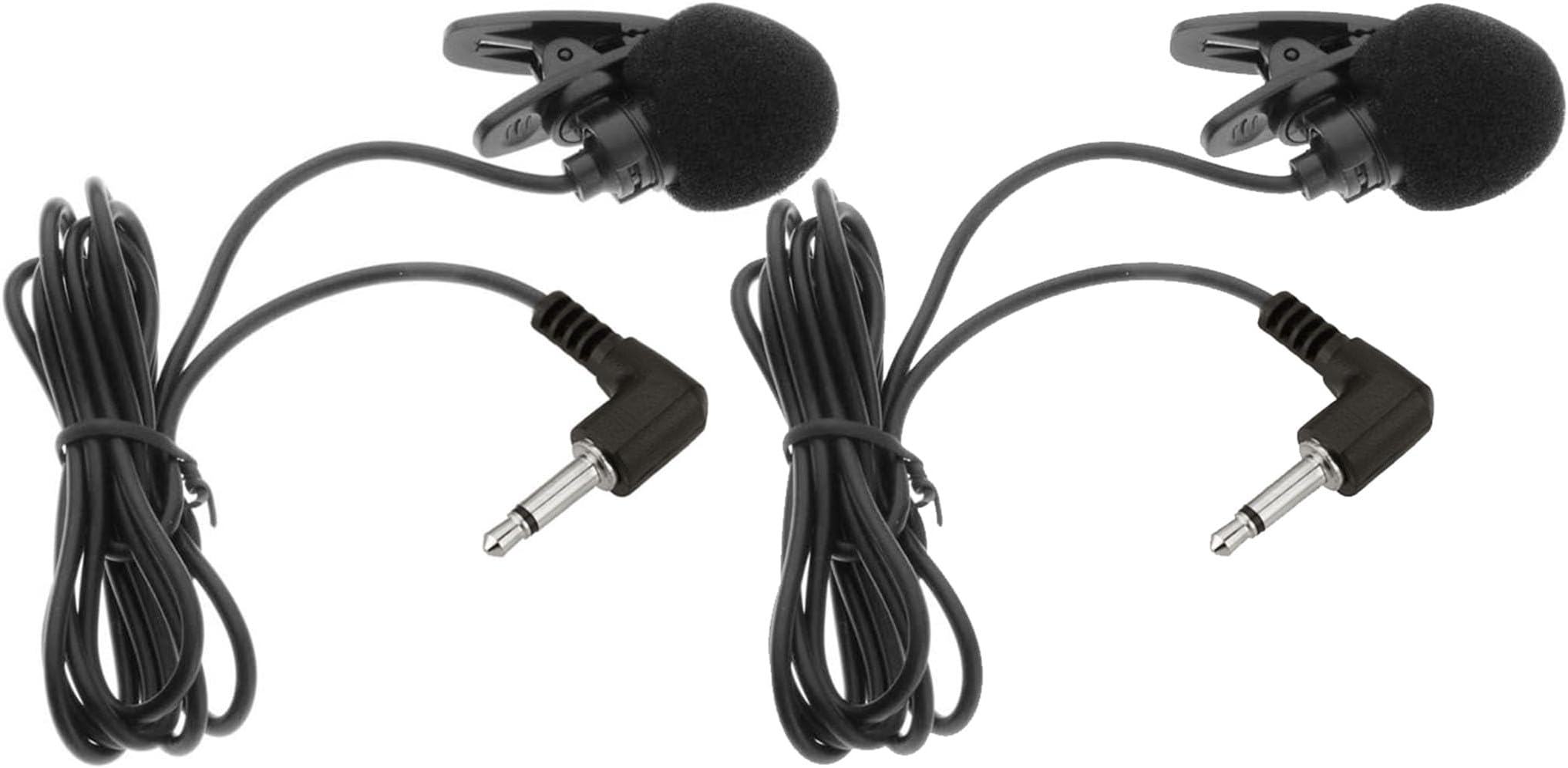 2 pcs Portable Lapel mic 3.5mm Audio Compatible with Voice Amplifiers S6