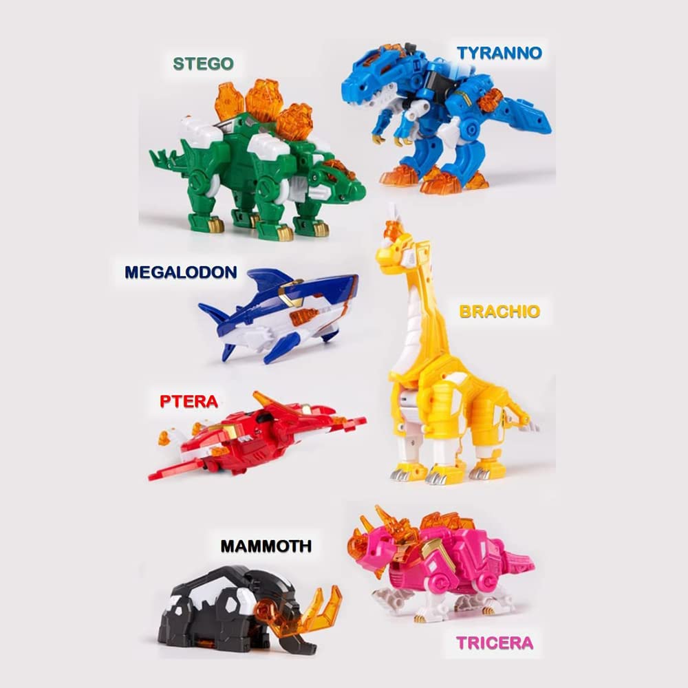 Amazon.com: Signim Mminiforce Super Dino 7 Dinosaurs Transformed