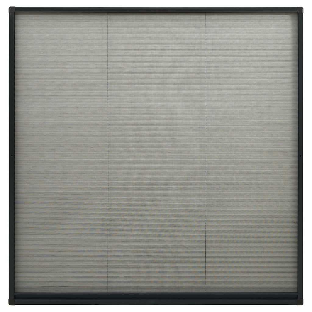 Plissee Insektenschutz Fenster Anthrazit 120x120 cm